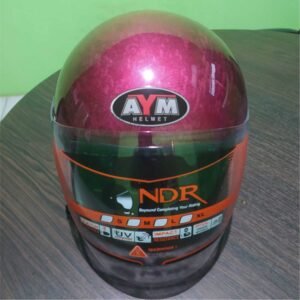 Helm Fiberglass Merah Maroon